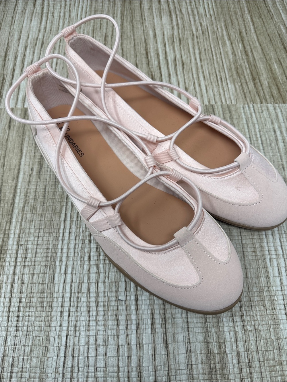 No Boundaries Light Pink Lace-Up Flats